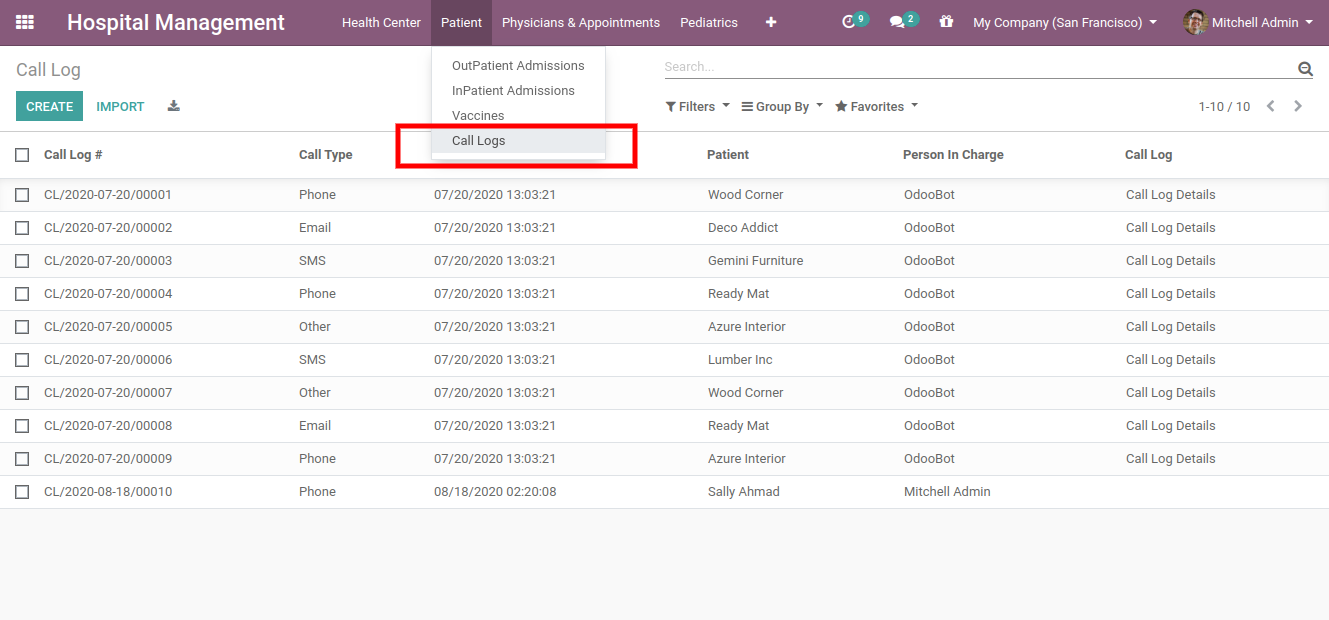 Health Care Odoo ERP