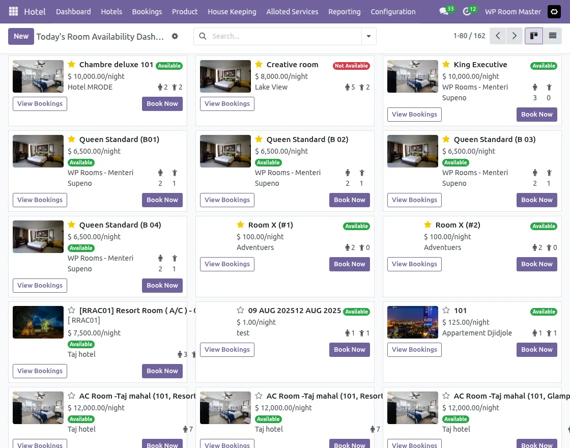 Hospitality Odoo ERP